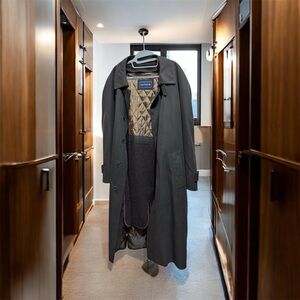 Vintage Men's Trench Coat Newport Harbor Balmacaan Style 42S